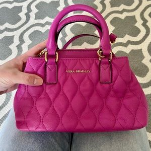 Vera Bradley pink leather crossbody handbag